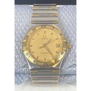 Omega Constellation Gold Face Two Tone 18K Yellow Gold / Stainless Steel Watch